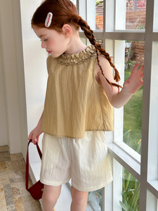 Maglia da ragazza in versione estiva Casual nuovo stile <span class=keywords><strong>Polo</strong></span> alla moda con colletto in pizzo multicolore personalizzata per bambini - Product Image 6