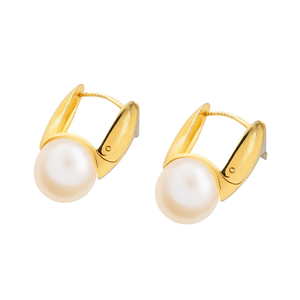 ต่างหูมุก สแตนเลสสตีล 316L ชุบทอง PVD เครื่องประดับที่ยั่งยืนและทนทาน - Product Image 2