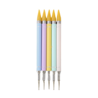 Vente chaude Un Pcs Double Extrémité Strass Cristaux Ongles Pointillage Stylo Sélecteur Cire Crayon Pointe Double Goujons pour Nail Art Pinceaux
