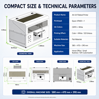 Impresora UV de Inyección de Tinta Continua 3060 en Oferta, Impresora Digital A4 XP600 Automática de Escritorio para Tarjetas de Identificación con Tinta UV