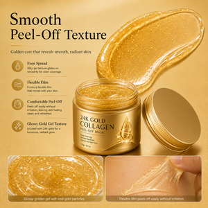 <span class=keywords><strong>Masque</strong></span> facial peel-off au collagène or 24K avec logo personnalisé 120g, <span class=keywords><strong>masque</strong></span> gel doré pour le <span class=keywords><strong>visage</strong></span>, nettoyage des pores, contrôle du sébum, soin lissant et éclatant - Product Image 3