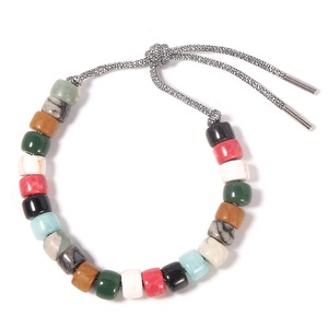 ZMZY — Bracelet perle à rouleau neutre, Kit de bijoux à gros trous, perles arc-en-ciel - Product Image 4