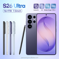 2026 Neues S26 Ultra 5G Smartphone Original 7,3 Zoll 16GB+1TB 108MP HD Beauty-Kamera Entsperrt Dual-SIM Android 15 Französisch/Spanisch