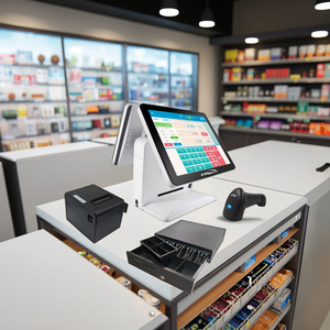 Máy Tính Bảng <span class=keywords><strong>Android</strong></span> POS I3 <span class=keywords><strong>I5</strong></span> Màn Hình Kép 4GB + 128GB Chất Lượng Cao Cho Siêu Thị Nhà Hàng - Product Image 1