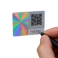 Étiquette de sécurité holographique personnalisée, autocollante, destructible, anti-effraction, inscriptible pour l'emballage