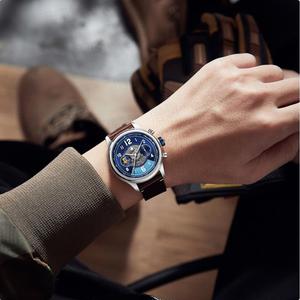 Men's 100 Meters Luxury Automatic <b>Pilot</b> Mechanical Watch Stainless Steel 20mm Luminous Waterproof Functions for Business Use - Product Image 5