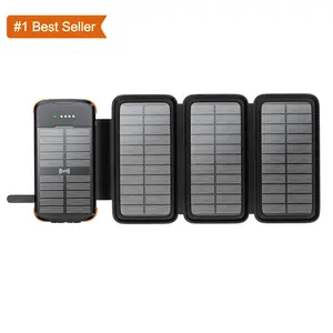 Jumon Foldable Solar Panel 5V 20W Power Bank For Cell Phone Outdoor Waterproof Usb Battery Charge For Camping Accessories