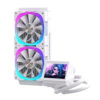 Refroidisseur d'eau pour CPU LOVINGCOOL à roulement fluide en cuivre et aluminium, LED RVB adressable, 28dBA, montage facile, refroidissement par turbine pour PC de jeu et DIY