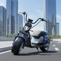 Scooter électrique Citycoco tout-terrain 2000W avec pneus larges, vélo électrique pour adultes avec cadre robuste et suspension réglable