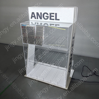 Présentoirs modernes de luxe à 1 niveau, en acrylique, légers, résistants à l'eau, recyclables, écologiques, personnalisables, avec revêtement UV et éclairage LED