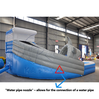 Château Gonflable pour Enfants avec Toboggan Aquatique et Piscine, en PVC Durable, pour l'Extérieur