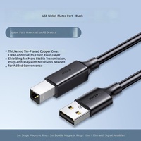 Cable de Datos para Impresora de Aluminio, Cable de Conexión Extendida para Computadora, Adaptador USB 2.0 Macho a Macho DB9