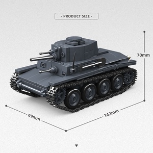 Juguete Educativo de Plástico para Niños, Modelo de Tanque <span class=keywords><strong>Militar</strong></span> para Armar, Bloques de Construcción de Tanque Alemán de la Segunda Guerra Mundial - Product Image 5
