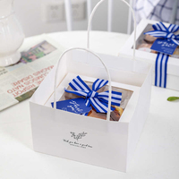 Caja de Embalaje de Cartón para Postres Personalizada con Impresión a Cuatro Colores y Logotipo en Lámina Dorada, Caja para Pastel con Ventanas de PET