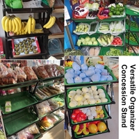 Groentenrek winkeldisplaystandaard supermarkt schappen organizer voor fruit ui aardappel chips zak metaal lichtgewicht milieuvriendelijk