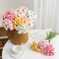 Künstliche Seiden-Pfingstrosen Kleine Moderne Blumen mit Freistehenden Stielen Hochzeitstisch-Dekoration Heim-Vasen-Deko Ballongirlande Blumenschmuck