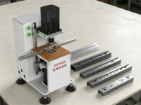 Machine de perçage à double trou HONKI pour rails inférieurs de stores en aluminium et en fer, équipement de poinçonnage précis à commande au pied