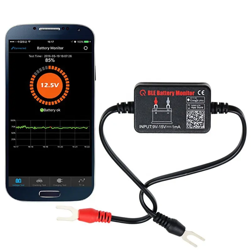 Test d'analyseur de batterie de voiture de moniteur de batterie 12V pour le téléphone d'Android IOS