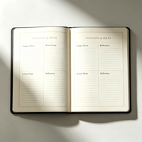 Carnet A5 Premium MIND Journal en cuir PU, couverture rigide, logo personnalisé, auto-reflexion pour hommes et femmes