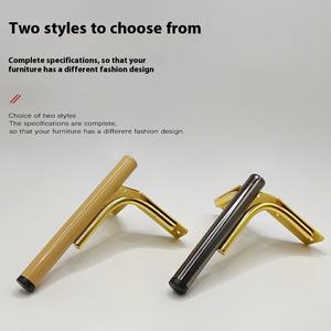 Pied de table triangulaire en métal multicolore Pied de meuble de canapé moderne et luxueux <span class=keywords><strong>Joaquin</strong></span> chromé - Product Image 4