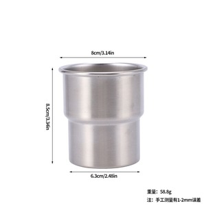 Stainless Steel Tumbler 8x6.3x8.5cm Simple Style Outdoor Camping <b>Cup</b> Coffee Beer <b>Cold</b> Drink Use - Product Image 3