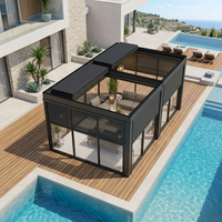 Pergola rétractable en aluminium à rupture de pont thermique de haute qualité Sweet Home, montage facile, imperméable, pour patio extérieur, jardin, gazebo