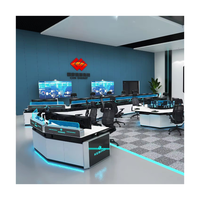 Console de contrôle de sécurité intelligente Kesino pour centre de commandement CCTV, table de travail en métal pour centre commercial, bureau extérieur réglable en hauteur