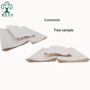 Белая грунтованная деревянная потолочная корона, молдинг, декоративное литье, карниз, молдинг, потолок - Product Image 2