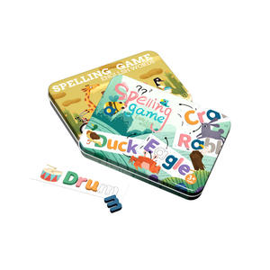 Voir le sort magnétique orthographe jouet d'apprentissage mots à vue cartes Flash constructeurs de mots en bois moyen magnétique pour les tout-petits maternelle - Product Image 1