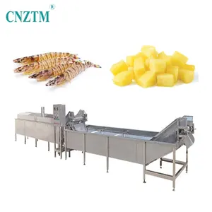 Thương Mại Băng Tải Blanching Máy Sweet Corn Trái Cây Hạnh Nhân Đậu Phộng Khoai Tây Nước Nóng Hơi Blanch Máy Móc Cho Rau