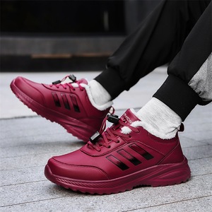 Chaussures de marche pour femmes en cuir synthétique pour l'hiver, semelle extérieure en caoutchouc, semelle intermédiaire en EVA, imperméables, antidérapantes, confortables, chaussures de voyage - Product Image 2