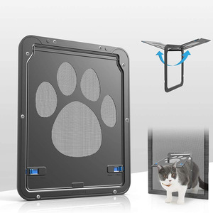 Nouvelle porte pour animaux de compagnie (chats et chiens) pour fenêtre moustiquaire, facile à installer, pour entrée et sortie, avec clôture - Product Image 3