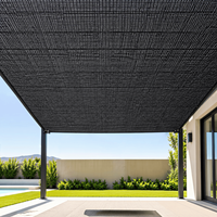 Filet d'ombrage de jardin en HDPE noir résistant aux UV, toile tissée pare-soleil pour patio, pergola, cour, balcon, abri de voiture