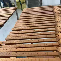 Leher Gitar Elektrik Maple Karbonisasi dengan Kayu Rosewood, Suku Cadang Gitar DIY, Instrumen Senar, Bodi & Leher