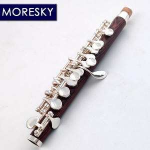 MORESKY Flauta Piccolo de Madera de Dalbergia Cearensis, Clave de Do, Cuproníquel, Tamaño Medio, Cuerpo Plateado, Material de Ébano MPC-166 - Product Image 4
