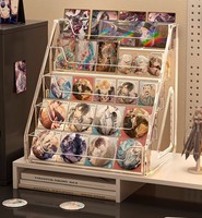 Support de présentation multi-niveaux en acrylique, logo Anime Valley, panneau vertical, badge, articles périphériques, table