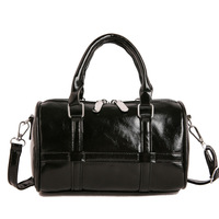 Nouveau sac Boston pour femme en cuir PU, sac à main cylindrique avec bandoulière, petit sac bandoulière pour les voyages et le quotidien