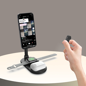 Nouveaux produits tendance 2026 Chargeur sans fil magnétique Magsaferred à charge rapide <span class=keywords><strong>3</strong></span> en 1 pour téléphone, montre, écouteurs avec télécommande - Product Image 2