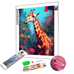 Dieren Serie Diy Diamond Painting Giraffe Vol Met Steentjes Schilderen Voor Volwassenen En Kinderen Thuis Producten