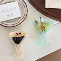 YJL NOUVEAU Pince à Cheveux en Acétate Faite à la Main, Motif Citron Olive, pour l'Été et la Plage, Accessoire de Mode Coréenne pour Femmes et Filles