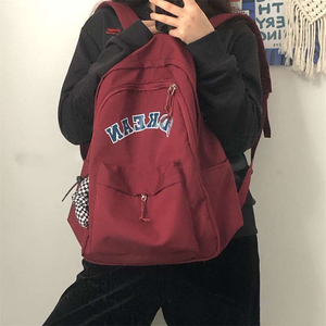 Classic Navy Red White Junior High <strong>Scholl</strong> College School Bag Student <strong>Backpack</strong> Casual Back Pack Book Bag - Product Image 1