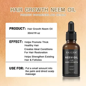 100% huile de neem indienne pressée à froid pour vernis à feuilles concentré de cheveux pour plantes huile de croissance des cheveux de neem