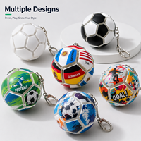 Porte-clés LED lumineux en plastique, motif football, fournisseur de la province du Zhejiang, pour événements, à partir de 14 ans, drapeau national personnalisé