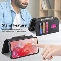 Étui de téléphone magnétique détachable de qualité supérieure avec emplacements pour cartes et support pour Motorola Edge 60 Fusion / G56, coque de protection en cuir PU