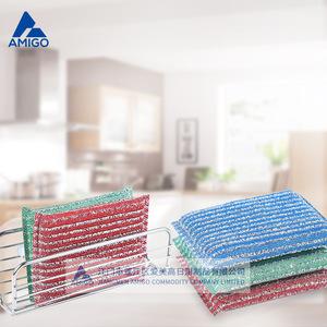 Éponge de nettoyage rectangulaire Amigo pour cuisine, lot de 3, pour vaisselle et usage domestique - Product Image 1