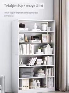 Modern 6-Layer Metal Bookshelf Display Stand Floor-Standing Storage Furniture for Home Office Living Room <strong>Bedroom</strong> <strong>Library</strong> - Product Image 5