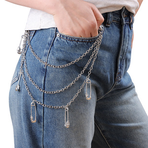 Pants <b>Chain</b> Multi Layer Metal Hip Hop Street Dance Waist <b>Chain</b> Unisex Adult Fashion Accessory - Product Image 1