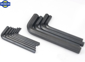 Wugeon hình chữ L Hex ổ cắm cờ lê thiết lập DIY lớp mạ Chrome hoàn Thành thép tay áo cờ lê công nghiệp Metric Đen lục giác <span class=keywords><strong>Key</strong></span> - Product Image 2