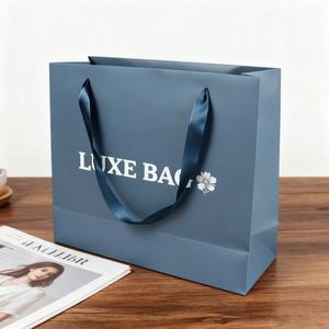 Bolsa de Papel para Regalo de Cumpleaños, Bolsa de Ropa Personalizada con Logotipo, Tarjeta de Agradecimiento, Bolsa de Compras para Pequeñas Empresas con Logotipo - Product Image 1