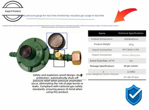 Régulateur de gaz de cuisson pneumatique HF145B de haute qualité, soupape de sécurité au propane avec structure de contrôle, réducteur de pression pour gaz GPL - Product Image 5